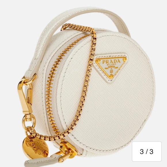 Prada Saffiano Round Leather Mini Bag - Picture 1 of 8